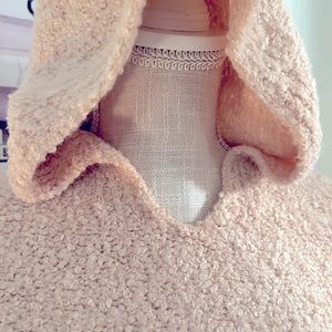 Blush Marled Hooded Sweater Size L